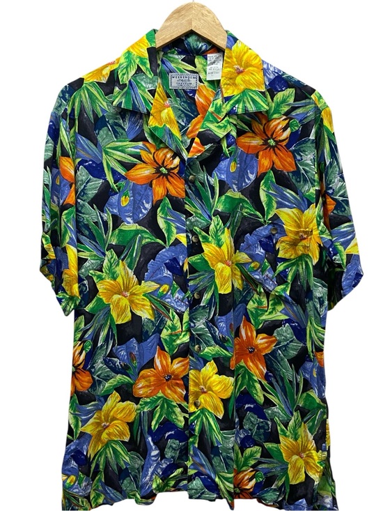 Weekender Traveler Other - Vtg WEEKENDER Traveler Floral Hawaiian Button Down USA Cotton Shirt Men’s L
